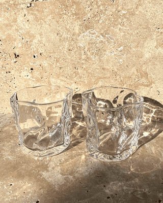 Crinkled Whiskey Glass