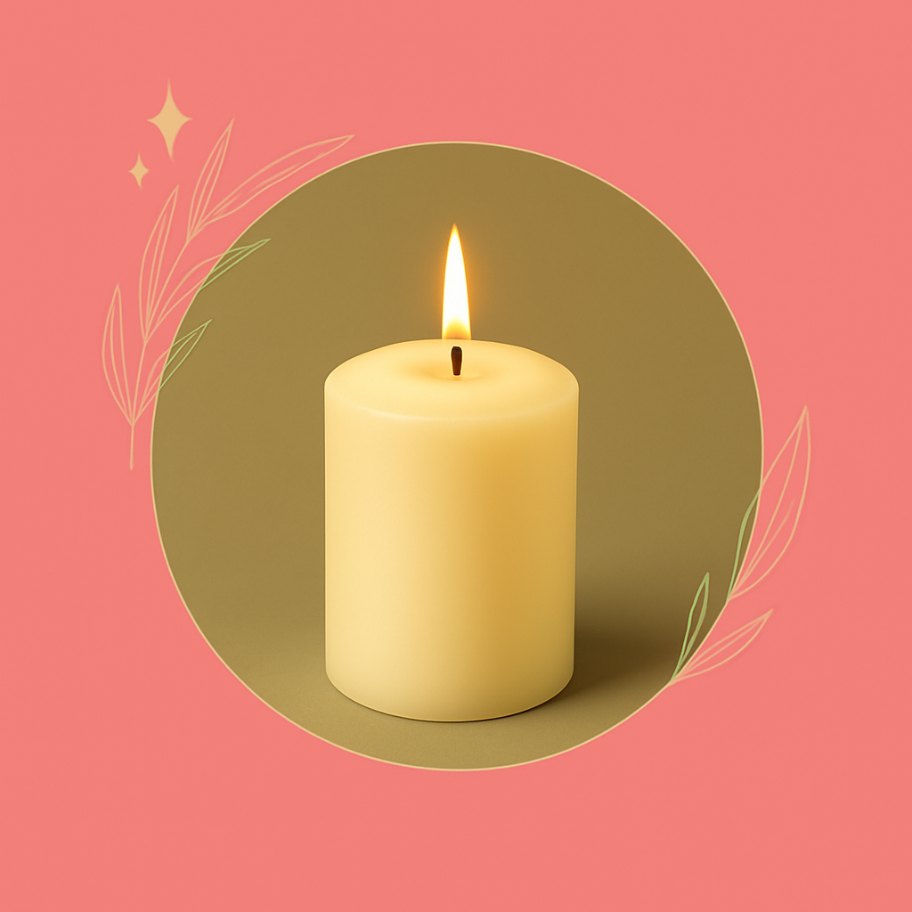Decorative pillar candles for hospitality and home décor brands